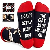 Zmart Funny Dog Cat Mom Gifts - Novelty Pet Lover Socks for Women, Dog Cat Mom Socks for Her