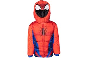 Marvel Zip Up Cosplay Puffer Jacket Toddler to Big Kid Sizes (2T - 14-16)