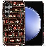 artslion for Samsung Galaxy S25 Case for Women Girl Men Boy, Shockproof Soft Silicone & Hard PC Shell Protective Case for Samsung Galaxy S25 - Christmas Bookshelf Bookish Gift