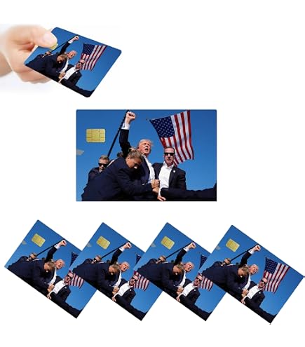 Autocollants Carte Crédit Donald 2024 - Lot De 2 - Design Patriotique - Protection Anti-rayures