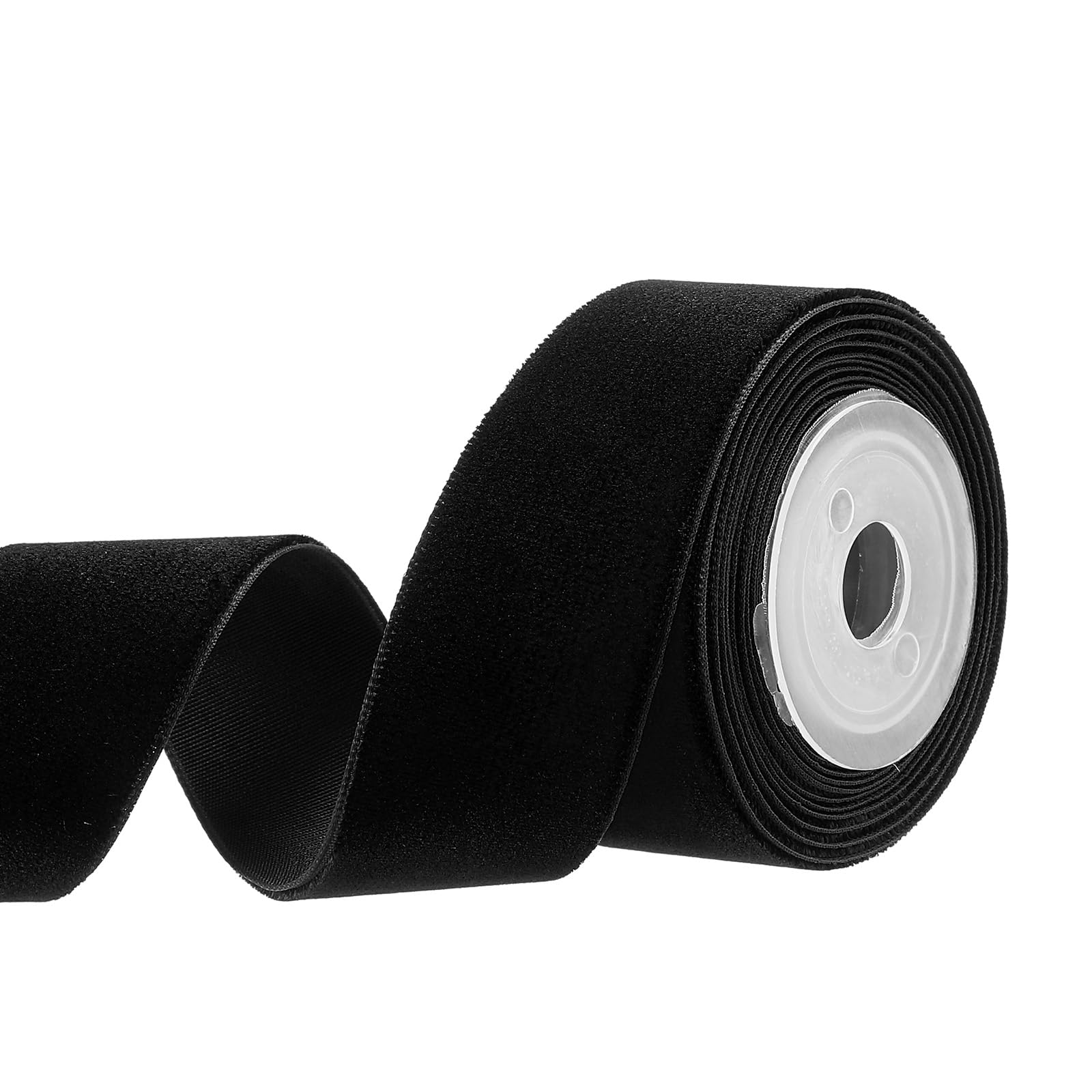 PATIKIL 0.98 Inch x 2.18 Yards Velvet Ribbons, Single Faced Vintage Velvet Ribbons Spool Perfect for Decor Gift DIY Wrapping Craft Wedding Hair Bow, Black