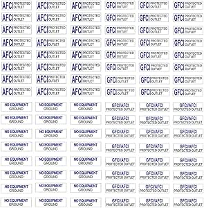 Amazon.com: GFCI AFCI Protected Outlet Receptacle Plates Label Sticker ...