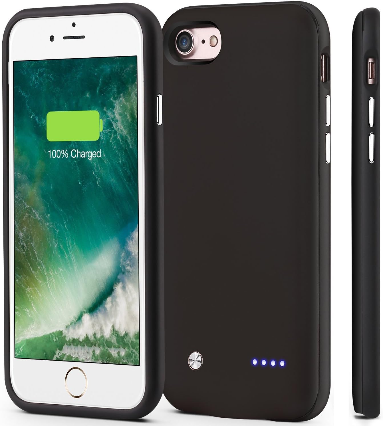 iPhone 7 Battery Case,Powstar Ultra Slim iPhone 7 Charging Case External Battery Backup Charger Case 3000mAh for iPhone 7 Battery Pack with Lightweight (Work with Magnetic Phone Car Mount Holder)