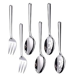 Enwinner Serving Spoons*2 Slot Spoons* 2 Forks *2
