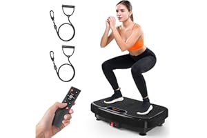 GDCOO Vibration Plate Exercise Machine, Vibration Plate Platform for Lymphatic Drainage, 200 Adjustable Speeds Power Shaping Vibrating Plate Helps Weight Loss, Shaping, Max Weight 450 Lbs