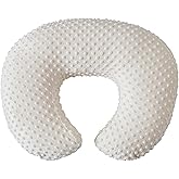 OMYS Nursing Pillow, Breastfeeding Pillows with Removable Cover for Mom with Breathable Filling, Ergonomic Baby Feeding Essentials for Bottle and Breastfeeding (Beige)