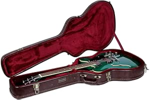 Crossrock Wooden Case for 335 Style 6-String Semi-Hollow Electric Guitars, Vintage Brown (CRW600SABR)