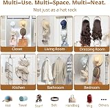 LINFIDITE Hat Rack Hanger Organizer 10 Pack Ring Style Wall/Door Mount view 5