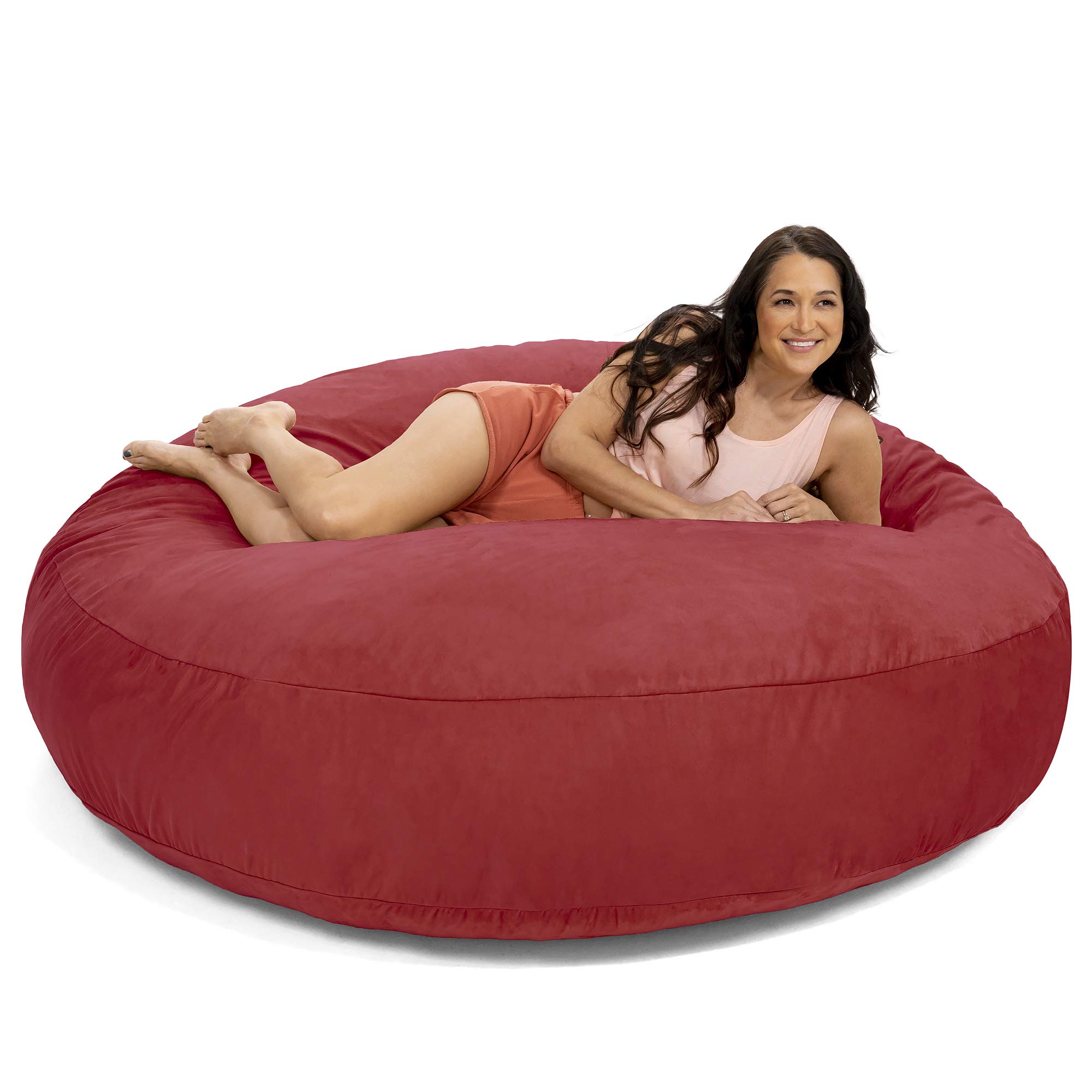 Jaxx Foot Cocoon Large Bean Bag Chair For Adults, Cinnabar on