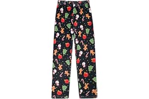 Funnycokid Girl Pajama Pants Kid Fleece Sleepwear Flannel Pajama Bottoms Loose Sleepwear 5-16 Years