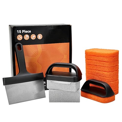 Griddle Cleaning Kit for Blackstone, 15-Pieces Flat Top Grill