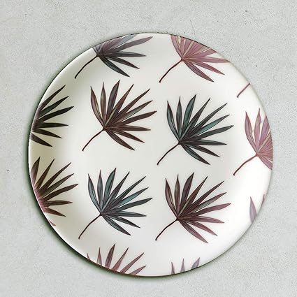 Cyahi - Bismarkia- Wall Plates Ceramic Decor with Hook for Hanging. 7 Diameter