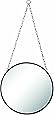Creative Co-Op Rust Round Metal Framed Mirror with Chain, Large