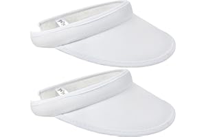 KEJEA 2 Pack Sun Visor Hats Women Men Clip On Wide Brim Visors Hat Outdoor Sports Golf Beach Travel Tennis Caps