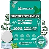 Shower Steamers Aromatherapy 15 Pack Easter Basket Stuffers for Teens, Organic Eucalyptus & Menthol Essential Oil, Spa Relaxing Birthday Gifts for Women & Men, Gifts for Wife Girlfriend Coworkers