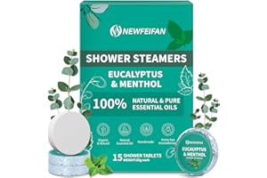 Shower Steamers Aromatherapy 15 Pack Christmas Stocking Stuffers for Teen Girls Women Men Organic Eucalyptus & Menthol Essent