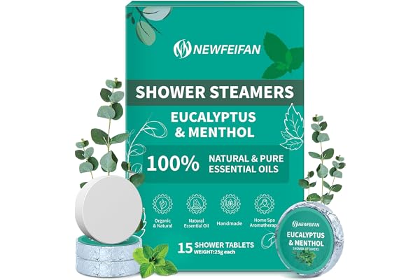 Shower Steamers Aromatherapy for Women & Men, 15 Pack Eucalyptus & Menthol | Christmas Stocking Stuffers for Adults Teens Whi