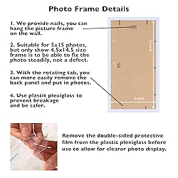 JCJMY 5x15 Picture Frame White for Wall