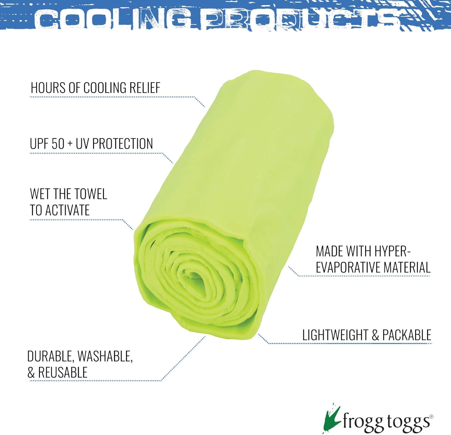 FROGG TOGGS Chilly Mini Cooling Towel Wrap : Clothing
