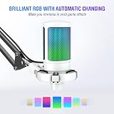 FIFINE Gaming Mic Kit Bundle USB Condenser Microphone with Arm White view 3