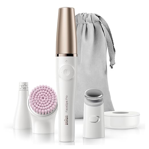 Braun FaceSpa Pro 912 3-in-1 Beauty Gerät für das Gesicht, mit Gesichtsepilierer, Reinigungsbürste und MicroVicrationsaufsatz