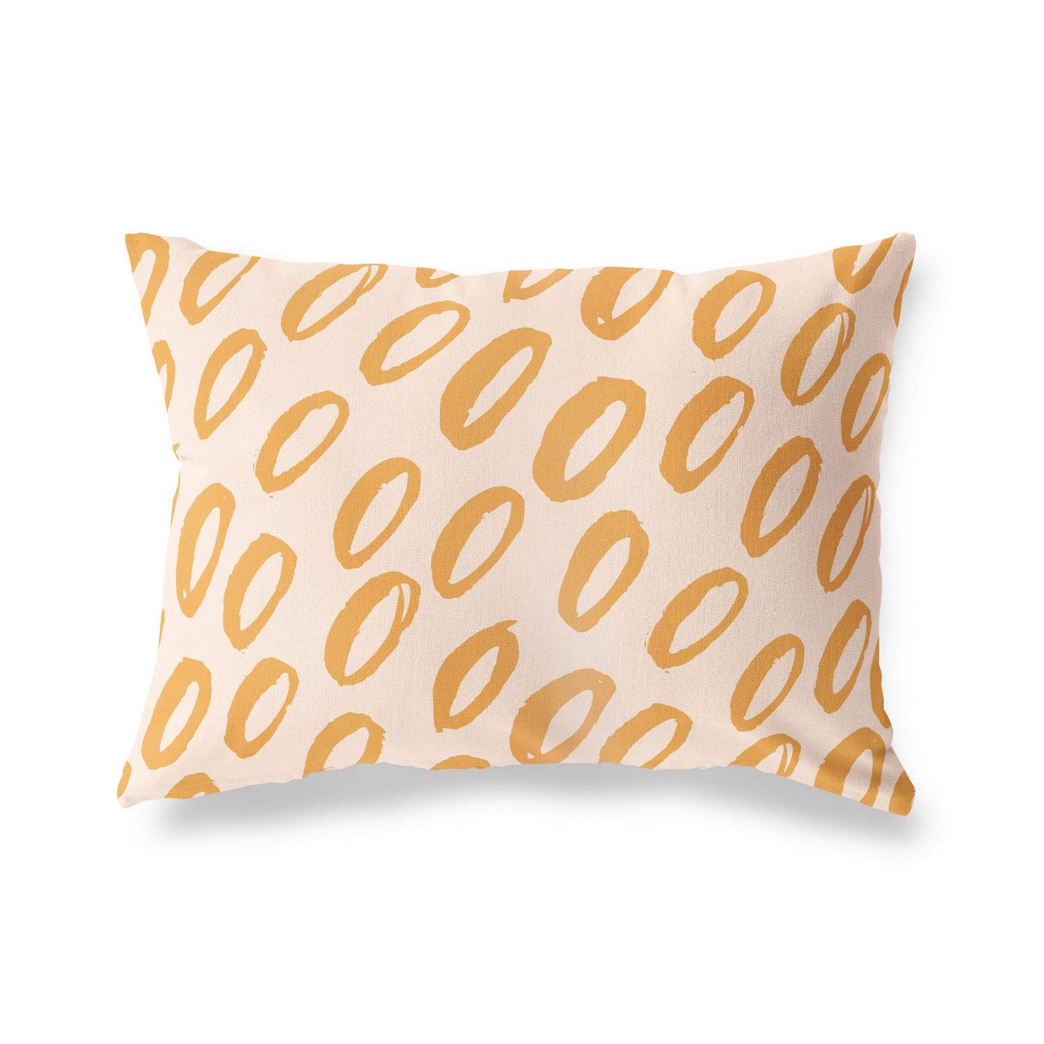 BonaMaison Decorative Cushion Cover, Orange-Off White Throw Pillow Covers, Home Decorative Pillowcases for Livingroom, Sofa, Bedroom, Size: 45X60 Cm - Designed and Manufactured in Turkey