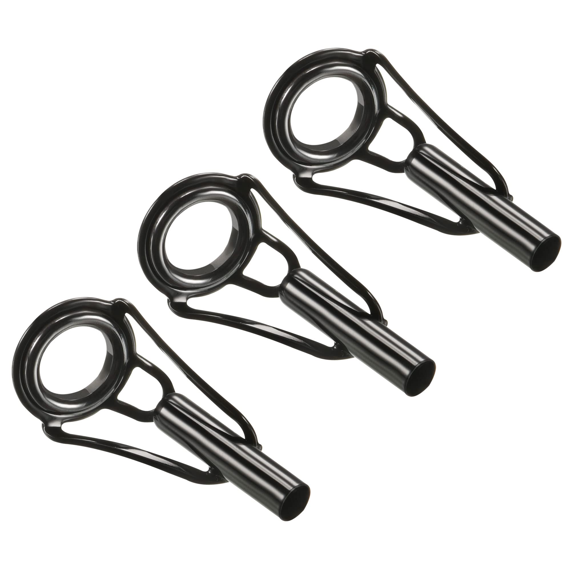 PATIKIL 3.4mm Tube Dia Fishing Rod Tips Repair Kit, 3pcs Stainless Steel Black Guide Ring for Saltwater Freshwater Fishing