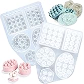 Massage Bar Soap Silicone Molds Pack of 2 10-Cavity Assortment