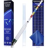 CIMALAB Triple Scale Hydrometer, Specific Gravity Hydrometer for Wine Making, Mead, Kombucha &amp; Beer, Mead Making Kit, ABV Tester, Brix Tester, Hydrometer Alcohol Tester for Wine Making Supplies