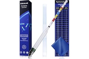 CIMALAB Triple Scale Hydrometer, Specific Gravity Hydrometer for Wine Making, Mead, Kombucha & Beer, Mead Making Kit, ABV Tester, Brix Tester, Hydrometer Alcohol Tester for Wine Making Supplies