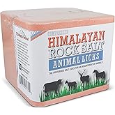 Himalayan Secrets Compressed Salt Lick for Livestock &amp; Wildlife, 11 lb | 100% pure natural feed salt block | 84 trace minerals and elements | for horses, cattle, deer, goats and sheep and more