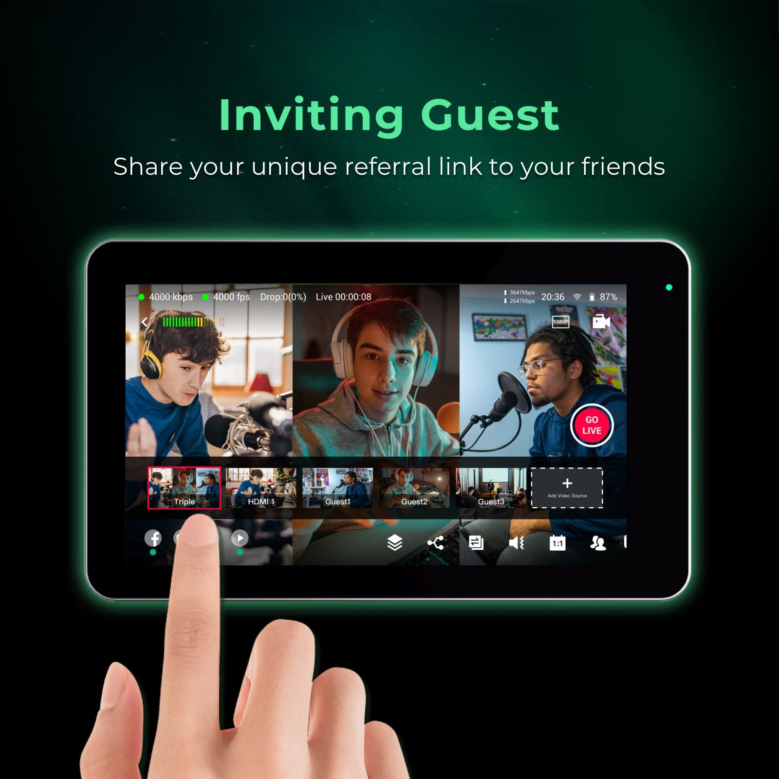 YoLoLiv YoloBox Mini, All-in-one Portable Multi-Camera Live Streaming Equipment (USA, Canada, Mexico)