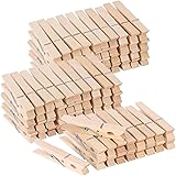100pcs Clothes Pins Wooden Clothespins 3inch Heavy Duty Wood Clips for Hanging Clothes Pictures Outdoor