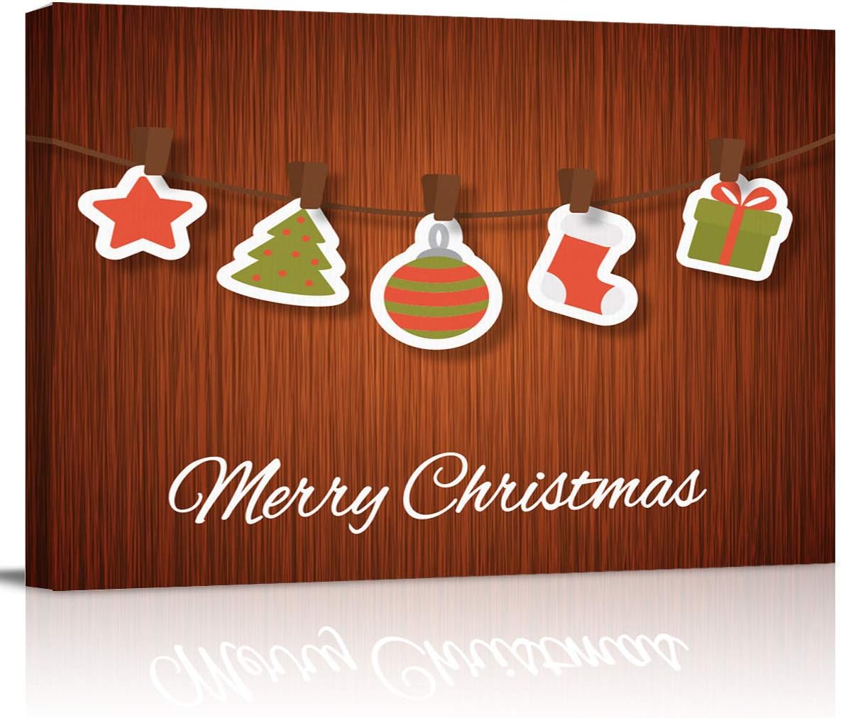 Amazon.com: Canvas Wall Art Picture Prints with Stretched Wood Merry