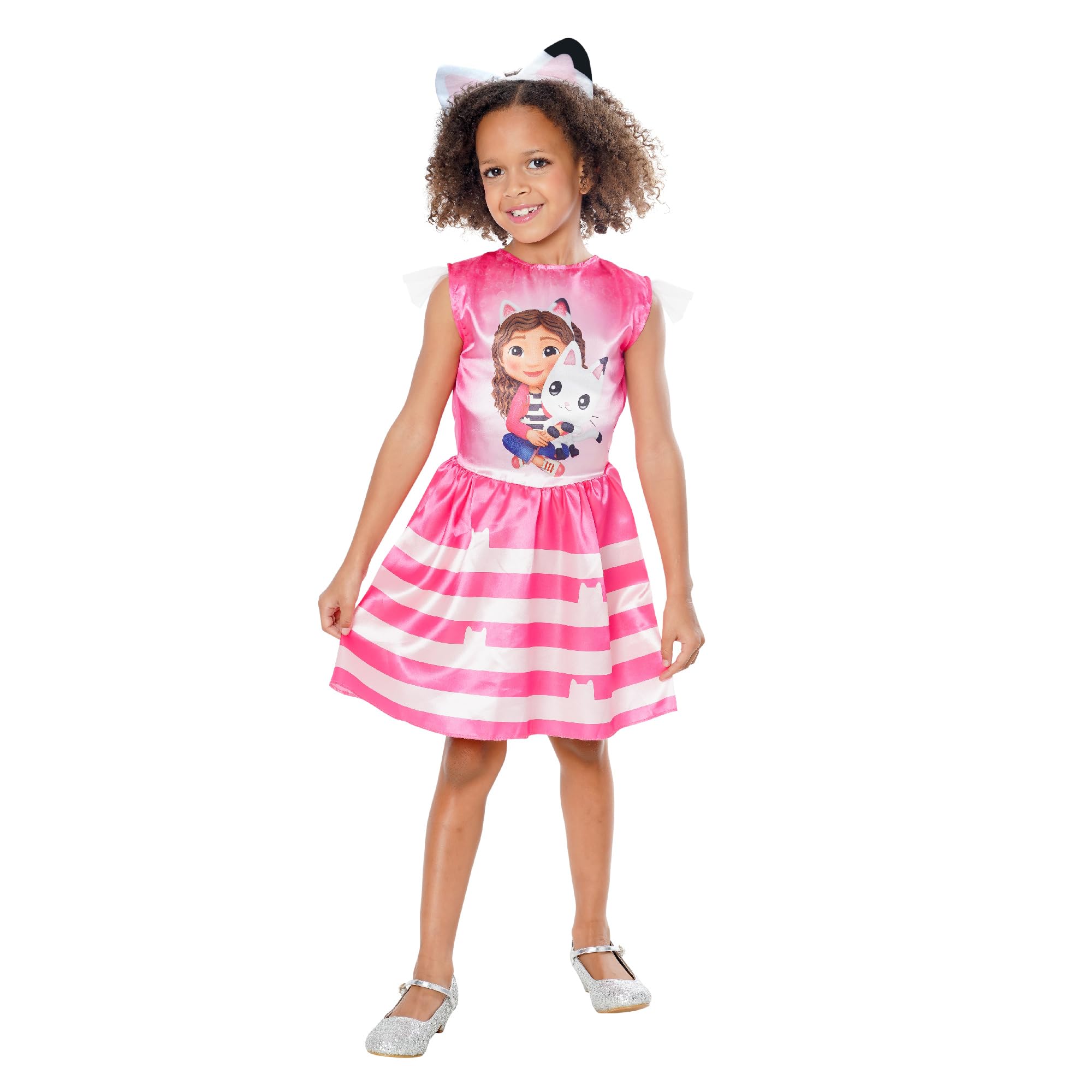 Rubies Official Gabbys Dollhouse Gabby and Pandy Paws Dress, Kids Fancy Dress, Size XXS Age 3-5 Years Halloween