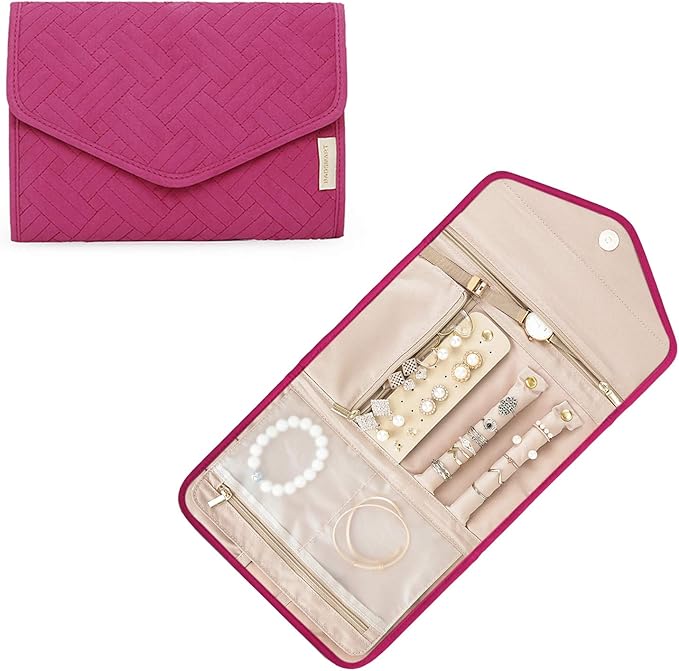 bagsmart Travel Jewellery Organiser Roll Foldable Jewelry Case for