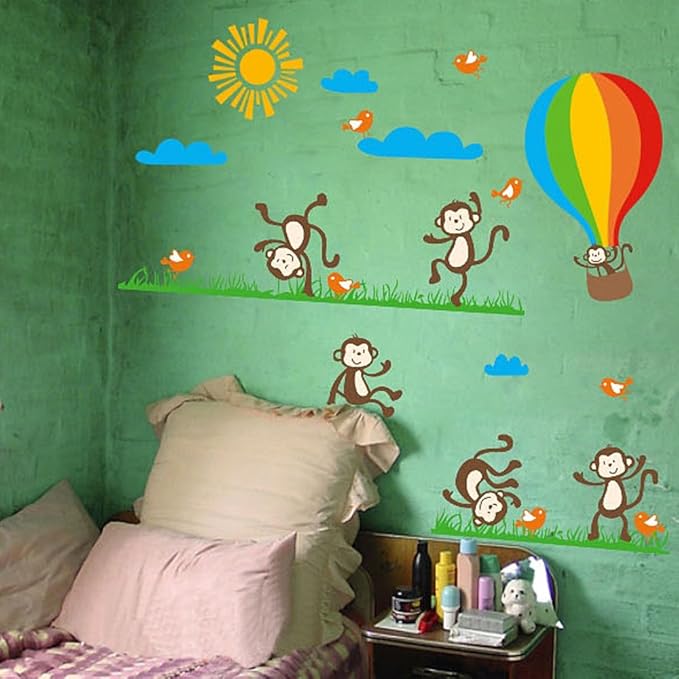 Decoration Winhappyhome Circus Hot Air Balloon Wall Art
