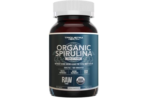 Organic Spirulina Tablets (360 Tablets) - Made with Parry® Spirulina, The Best Spirulina in The World, Highest Nutrient Densi