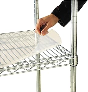 Alera ALESW59SL4824 Shelf Liners for Wire Shelving, Clear Plastic, 48w x 24d (Pack of 4)