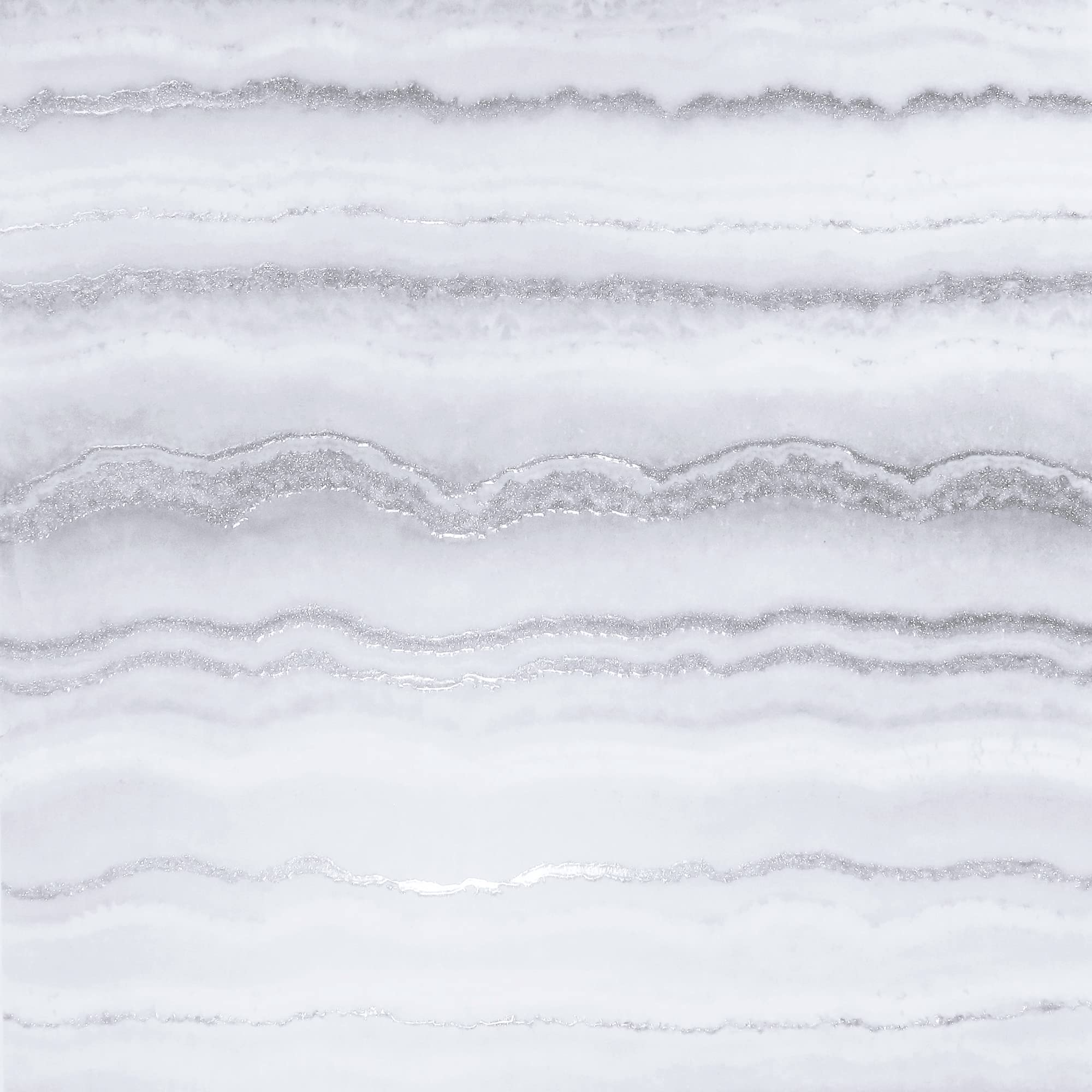 Arthouse | Mineral Stripe White & Silver Wallpaper | Luxury Agate-Inspired Design with Glitter Effect | Paste The Paper Method | 1005 x 53cm