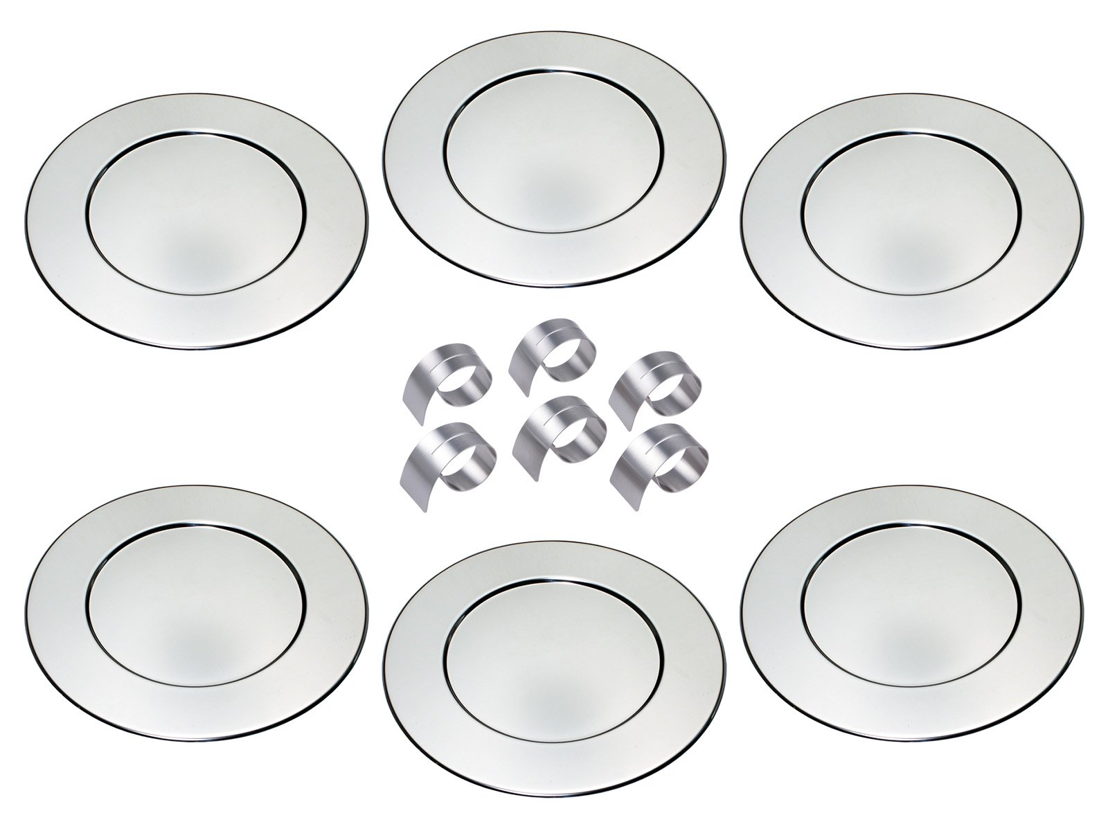 chg underplate set, Stainless Steel, Silver, 6 Stück mit Prakt.