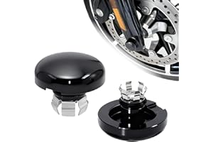 VPZMT Black Front Axle Nut Caps Axle Covers for Harley Davidson/Touring/Street Glide/Road Glide/CVO/FLTRX/FLHX 2024-2025