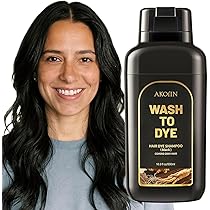 AKOIIN Black Hair Dye Shampoo, 3-in-1 Hair Color in 10-Min, 100