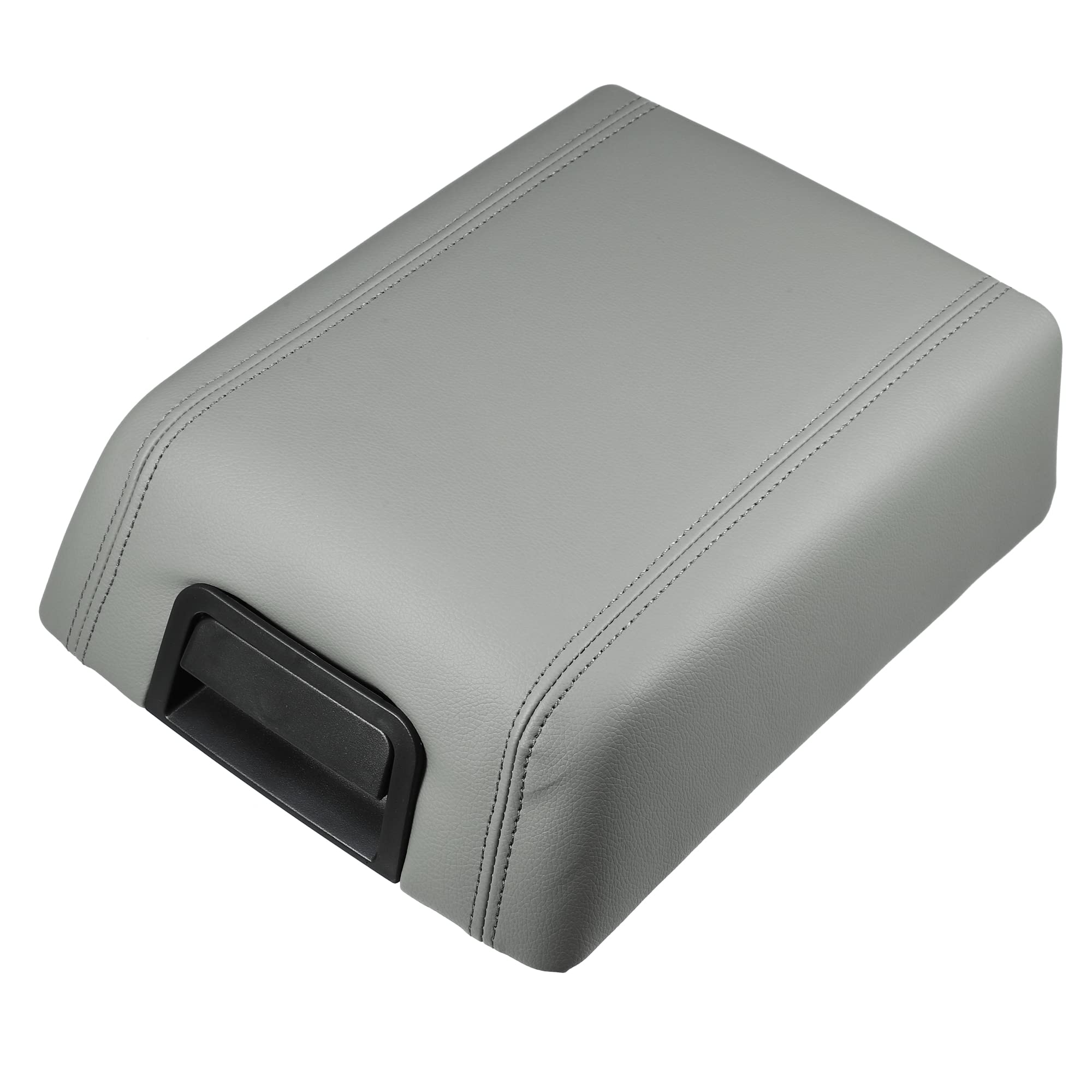 Photo 1 of X AUTOHAUX Car Center Console Lid Armrest Seat Box Cover Protector for Ford F-150 2004-2008 Armrest Cover Pad Faux Leather Gray