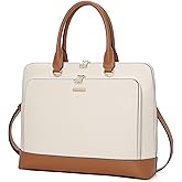 CLUCI Leather Briefcase for Women 15.6 Inch Laptop Business Computer Ladies Stylish Work Handbags Shoulder Bag