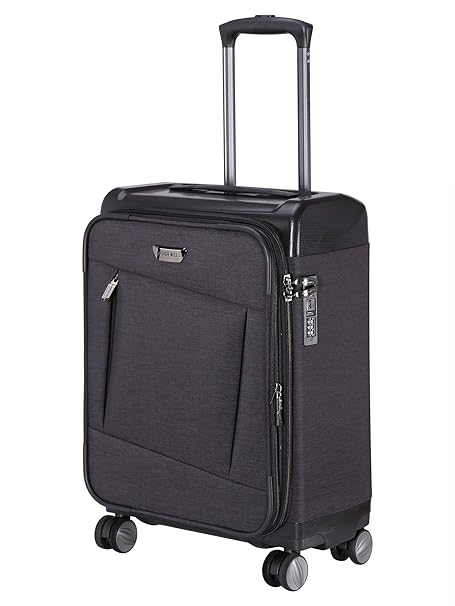 Nasher Miles Budapest Hard PP & Soft Melange Cabin Luggage Bag (19 inch) Black