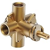 Ahenbal Pressure Balancing Tub and Shower Valve, Compatible with Moen Posi-Temp Trim Kit,1/2-Inch IPS Connections,Four Port,B