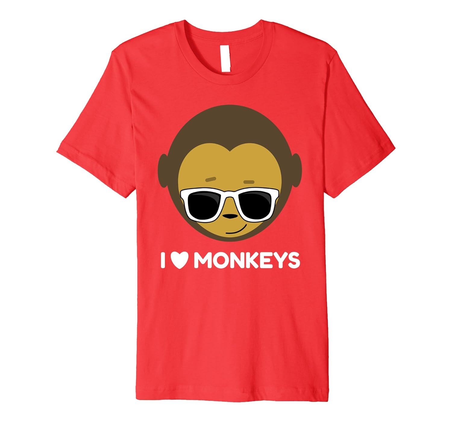 I Love Monkeys T-shirt Fun Gift Cool Monkey Lovers Tee-ANZ