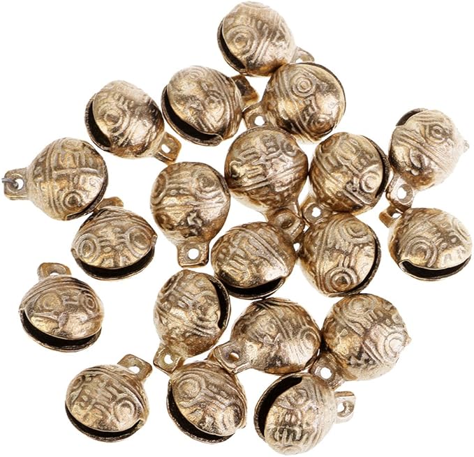 Sharplace Glöckchen Glocken Schellen 10mm mit Öse Rund Mix Farbe Bunter