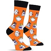 Cantustime Funny Halloween Socks for Women Teen Girls-Crazy Novelty Dress Crew Socks - Halloween Stockings Costumes Gifts